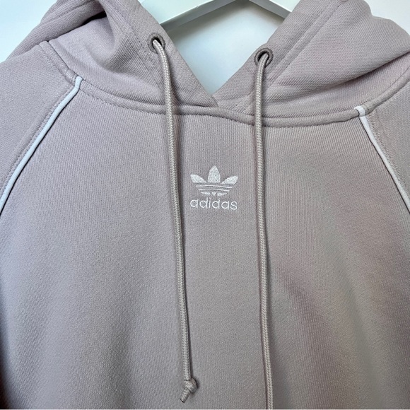Adidas Winter Ease Pullover Hoodie Sweatshirt - Medium Pink Lavender, Oversized - Picture 7 of 12